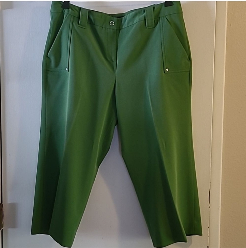 Vintage Kelly Green Saragango Collection  Coutour  Dress Gaucho  Pants - Picture 2 of 11